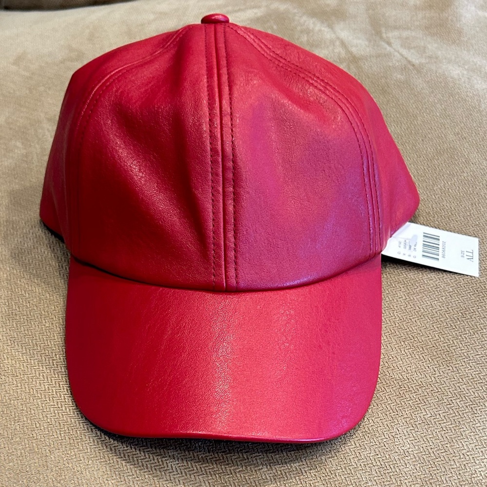 Wyeth Faux Leather Baseball Hat - brand new!